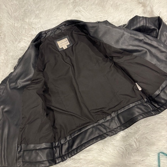 Melrose and Market Women's Black Vegan Leather Moto Jacket XS - Picture 7 of 11